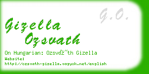 gizella ozsvath business card